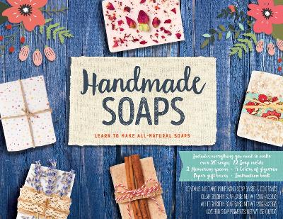 Handmade Soaps Kit: Learn to Make All-Natural Soaps - Includes everything you need to make over  20 soaps: 12 soap molds, 2 measuring spoons, 5 colors of glycerin, paper gift boxes, instruction book