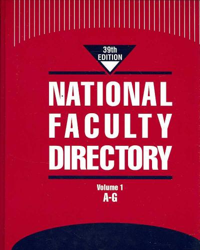 National Faculty Directory 39 3v Set 39th ed.