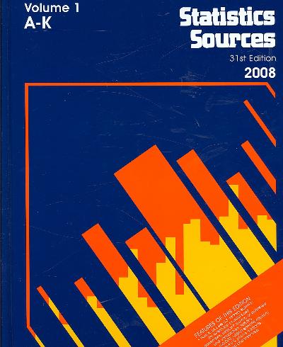 Statistics Sources, 2008 2 Vol. Set 31st ed.