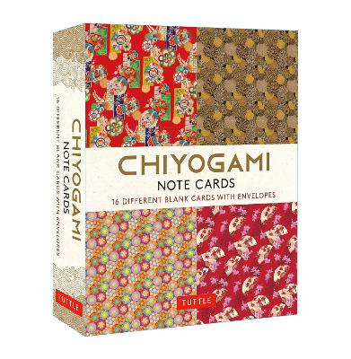 Chiyogami Japanese, 16 Note Cards: 16 Different Blank Cards with 17 Patterned Envelopes in a Keepsake Box!