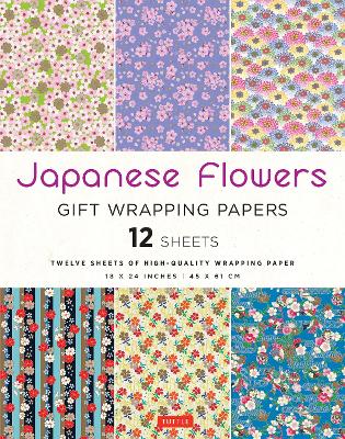 Japanese Flowers Gift Wrapping Papers - 12 sheets: 18 x 24 inch (45 x 61 cm) Wrapping Paper