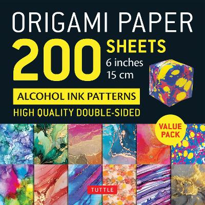 Origami Paper 200 sheets Alcohol Ink Patterns 6 (15 cm): Tuttle Origami Paper: Double-Sided Origami Sheets Printed with 12 Designs  (Instructions for 5 Projects Included)