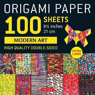 Origami Paper 100 sheets Modern Art 8 1/4: Extra Large Double-Sided Origami Sheets Printed with 12 Different Patterns  (Instructions for 5 Projects Included)