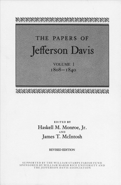 Papers of Jefferson Davis: 1808-1840