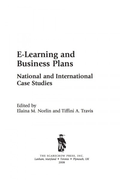 E-Learning and Business Plans: National and International Case Studies