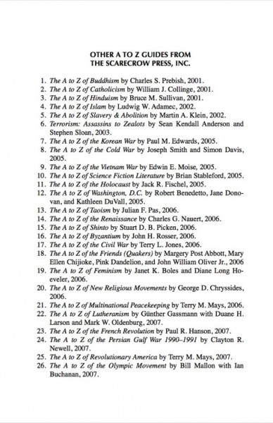 to Z of the Broadway Musical