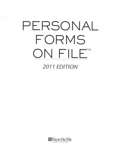 Personal Forms on File 2011 ed.