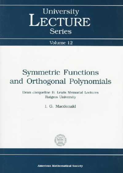 Symmetric Functions and Orthogonal Polynomials