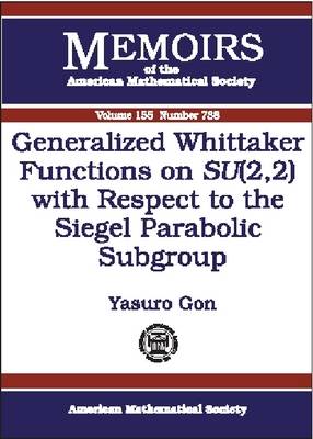 Generalized Whittaker Functions on $SU(2,2)$ with Respect to the Siegel Parabolic Subgroup