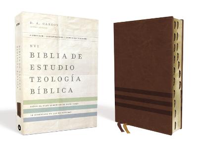 Nvi, Biblia de Estudio Teología Bíblica, Interior a Cuatro Colores,  Leathersoft, Café, Con Índice: Sigue El Plan Redentor de Dios Como Se Desenlaza En Las Escrituras