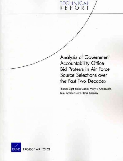 Analysis of Government Accountability Office Bid Protests in Air Force  Source Selections Over the Past Two Decades