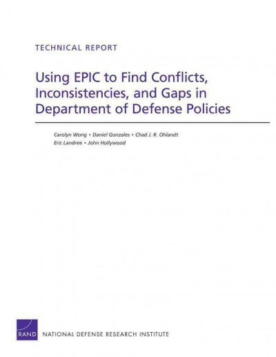 Using Epic to Find Conflicts, Inconsistencies, and Gaps in Department of  Defense Policies