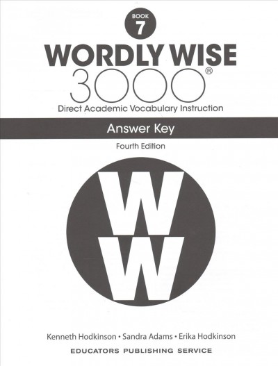 Wordly Wise 3000, Grade 7 4 ANS