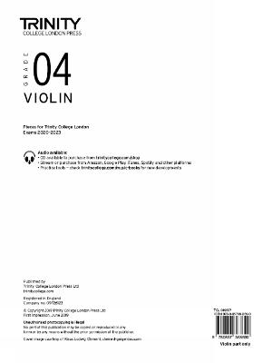 Trinity Violin 2020-2023. Grade 4 Part