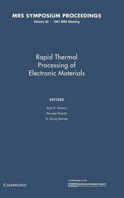 Rapid Thermal Processing of Electronic Materials: Volume 92