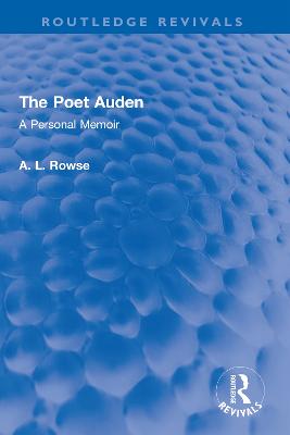 Poet Auden: A Personal Memoir
