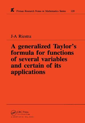 Generalized Taylor's Formula for Functions of Several Variables and Certain of its Applications