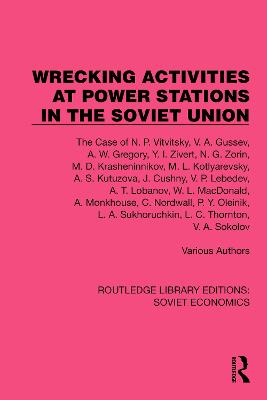 Wrecking Activities at Power Stations in the Soviet Union: The Case of N.P. Vitvitsky, etc