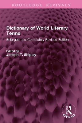 Dictionary of World Literary Terms: Enlarged and Completely Revised Edition