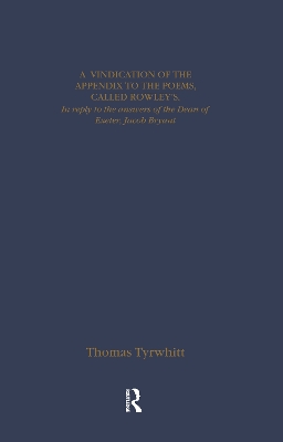 Thomas Chatterton: Early Sources and Responses