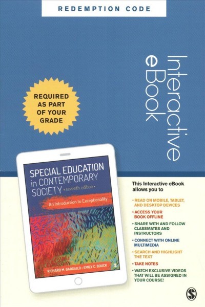 Special Education in Contemporary Society - Interactive eBook: An Introduction to Exceptionality 7th ed.