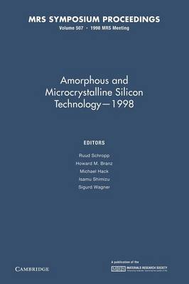 Amorphous and Microcrystalline Silicon Technology  1998: Volume 507