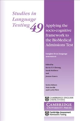 Applying the Socio-Cognitive Framework to the BioMedical Admissions Test