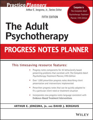 Adult Psychotherapy Progress Notes Planner 5th edition