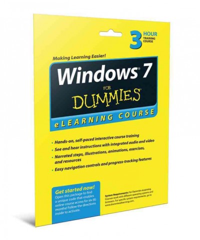 Windows 7 For Dummies eLearning Course Access Code Card (6 Month Subscription)