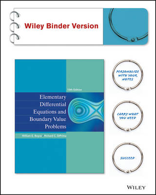Elementary Differential Equations and Boundary Value Problems 10e Binder  Ready Version plus Wileyplus Registration Card 10th ed.