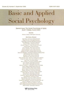 The Social Psychology of Aging: A Special Issue of basic and Applied Social Psychology