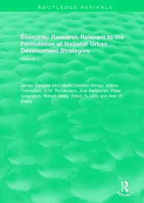 Economic Research Relevant to the Formulation of National Urban Development  Strategies: Volume 1