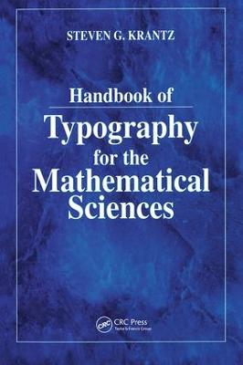 Handbook of Typography for the Mathematical Sciences