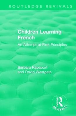 Children Learning French: An Attempt at First Principles