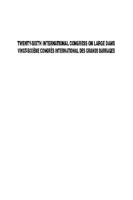 Twenty-Sixth International Congress on Large Dams / Vingt-Sixième Congrès  International des Grands Barrages: 4th - 6th July 2018, Vienna, Austria