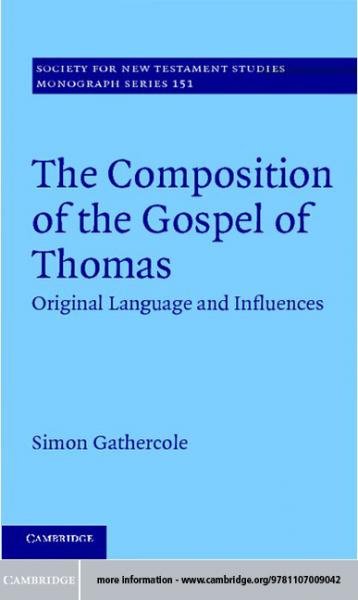 Composition of the Gospel of Thomas: Original Language and Influences