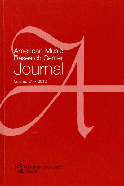 American Music Research Center Journal