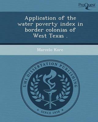 Application of the Water Poverty Index in Border Colonias of West Texas