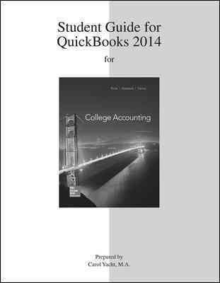 Student Guide for QuickBooks 2014 with Templates 14th ed.