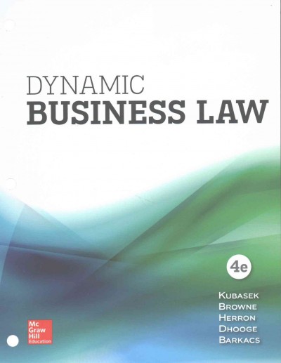 Looseleaf for Dynamic Business Law 4th ed.