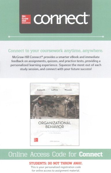 Connect 1-Semester Access Card for Organizational Behavior 5th ed.