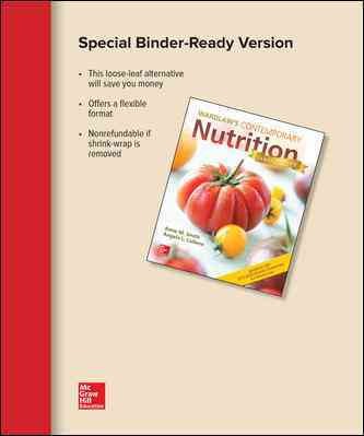 Loose Leaf for Wardlaw's Contemporary Nutrition Updated with 2015-2020  Dietary Guidelines for Americans 10th ed.