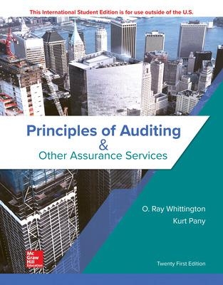 ISE Principles of Auditing & Other Assurance Services 21st edition