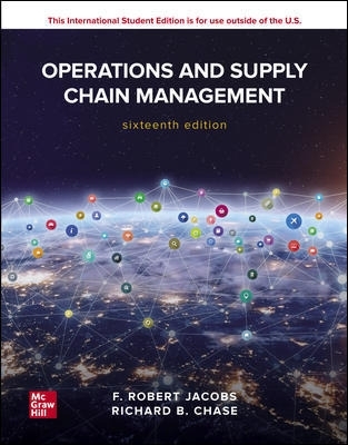 ISE Operations and Supply Chain Management 16th edition