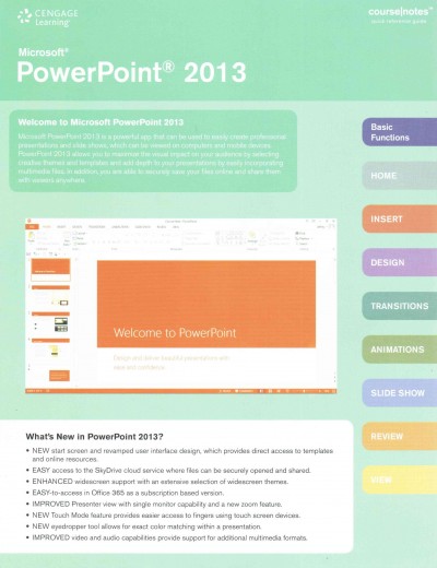 Microsoft (R) PowerPoint 2013 CourseNotes New edition