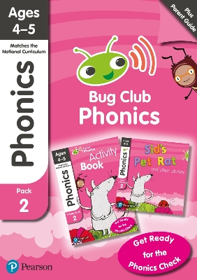 Bug Club Phonics Learn at Home Pack 2, Phonics Sets 4-6 for ages 4-5 (Six  stories plus Parent Guide plus Activity Book)