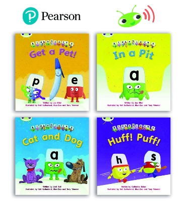Learn to Read at Home with Bug Club Phonics Alphablocks: Phase 2 - Reception  Term 1 (4 fiction books) Pack B