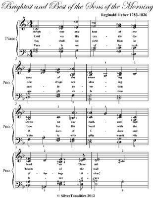 Brightest and Best of the Sons of the Morning Elementary Piano Sheet Music
