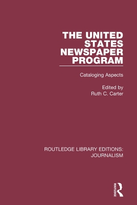 United States Newspaper Program: Cataloging Aspects