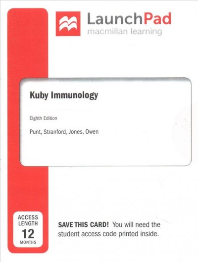 LaunchPad for Kuby Immunology (12 Month Access Card): International Edition 8th ed. 2018